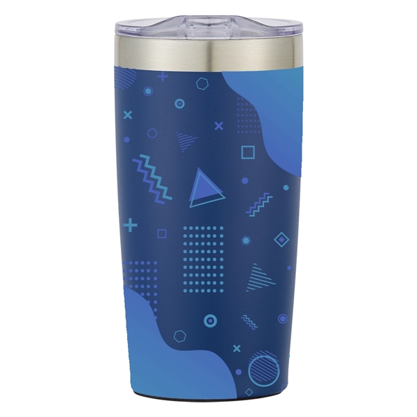 20 oz. double wall insulated stainless steel tumbler with snap-on, spill-resistant... from ASI 61125 Hit Promotional Products / Hit®