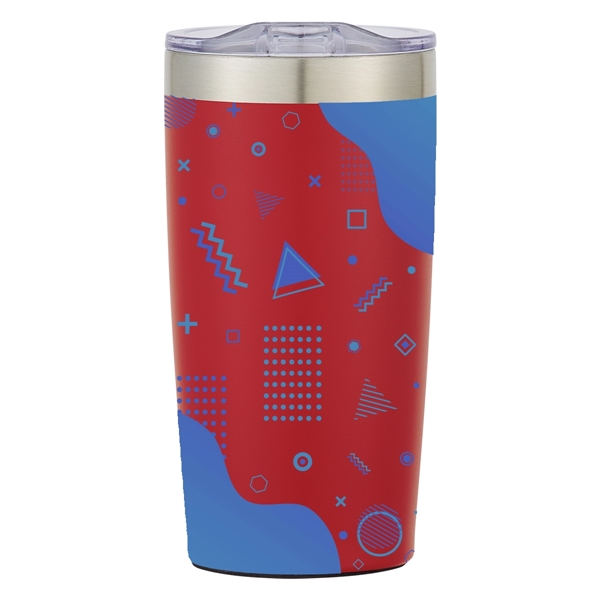 20 oz. double wall insulated stainless steel tumbler with snap-on, spill-resistant... from ASI 61125 Hit Promotional Products / Hit®