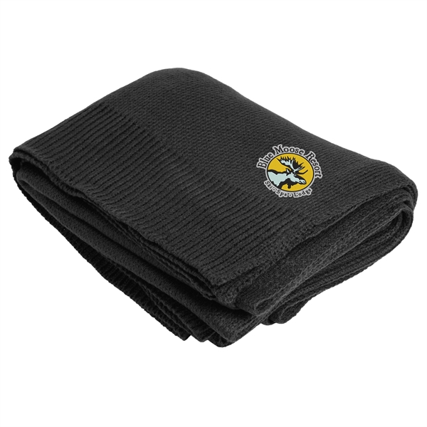 100% acrylic throw blanket in assorted colors.... from ASI 61125 Hit Promotional Products / Hit®