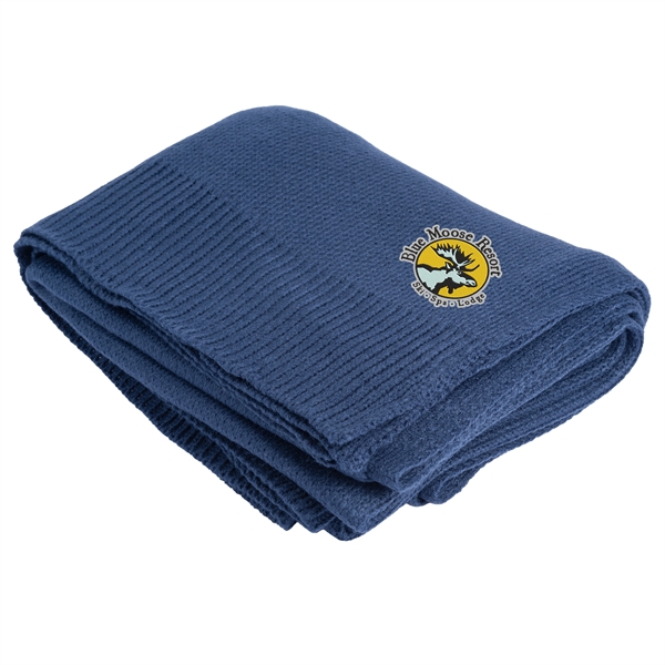 100% acrylic throw blanket in assorted colors.... from ASI 61125 Hit Promotional Products / Hit®