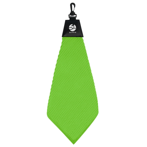 11.5" x 11.5" polyester golf towel with waffle design, triangle fold... from ASI 61125 Hit Promotional Products / Hit®
