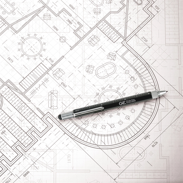 Multi-function pen with a ruler, stylus, built-in level, and multiple screwdriver... from ASI 46170 Compass Industries Inc