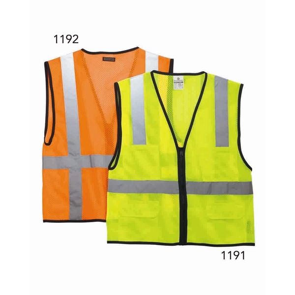 6-pocket mesh vest with zipper front closure. Blank product.... from ASI 84358 S&S Activewear