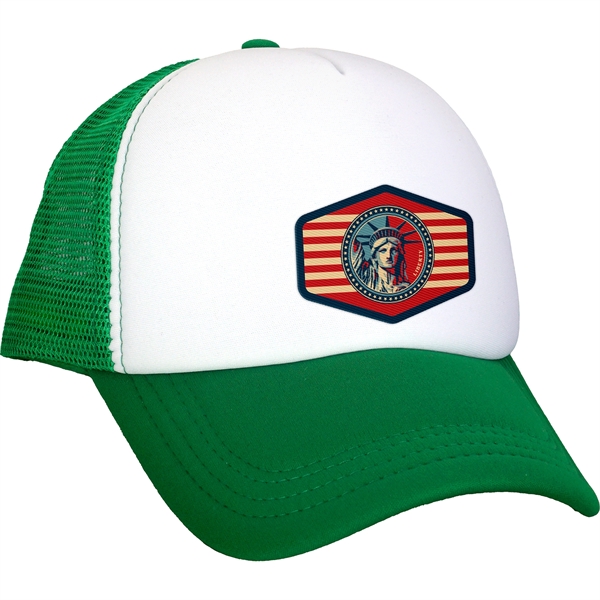 Foam Hexagon Emblem Trucker Hat... from ASI 30208 A P Specialties / AP Specialties