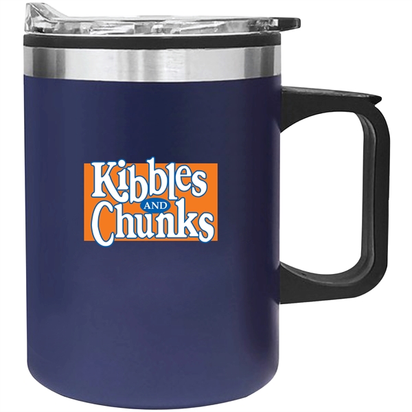 14 oz. VisionSteel double-wall mug with stainless outer and plastic inner... from ASI 80060 VisionUSA