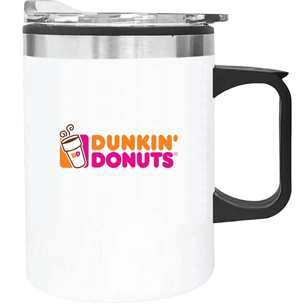 14 oz. VisionSteel double-wall mug with stainless outer and plastic inner... from ASI 80060 VisionUSA