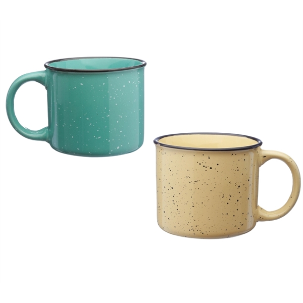 Campfire ceramic mug with 13 oz. capacity with silkscreen imprint... from ASI 37218 Athena Promo (tm)