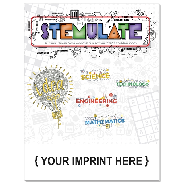 Stress Reliever: Combo Adult Coloring and Puzzle Book - STEMULATE.... from ASI 45815 Coloring Book Solutions / Coloring Book Solutions™ LivRite