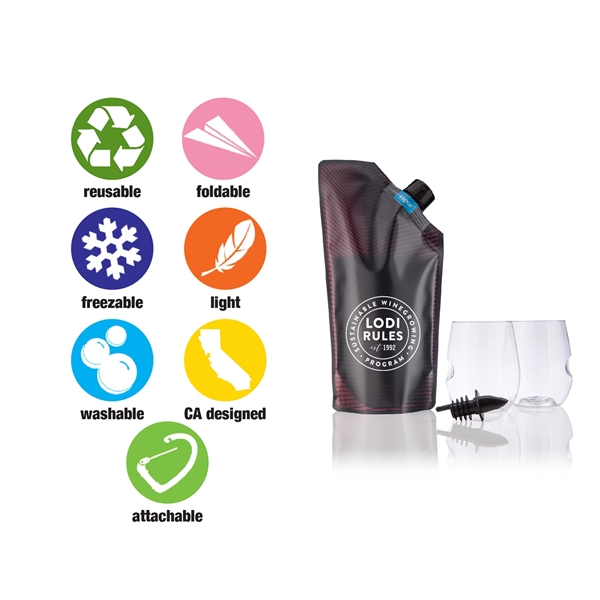 Conveniently tote your favorite wine anywhere with the Vapur® Vintage Wine... from ASI 46170 Compass Industries Inc