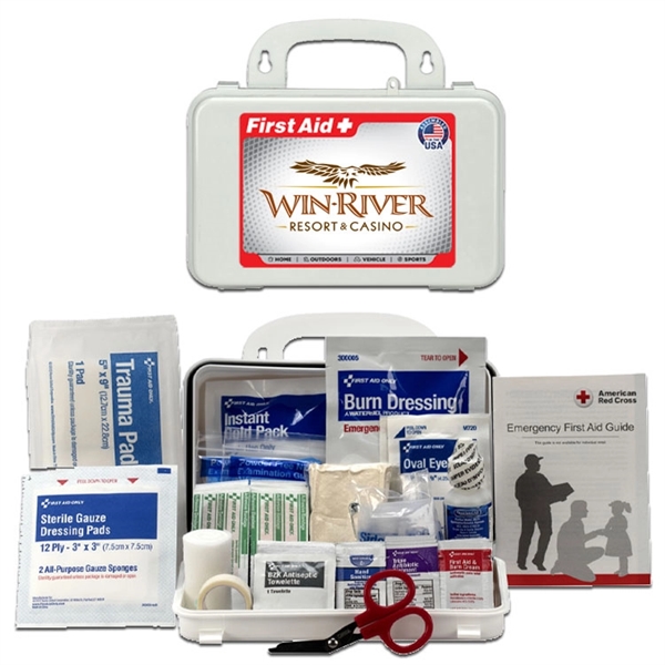 10-person, ANSI compliant first aid kit with plastic case and 76... from ASI 84514 Safety Made