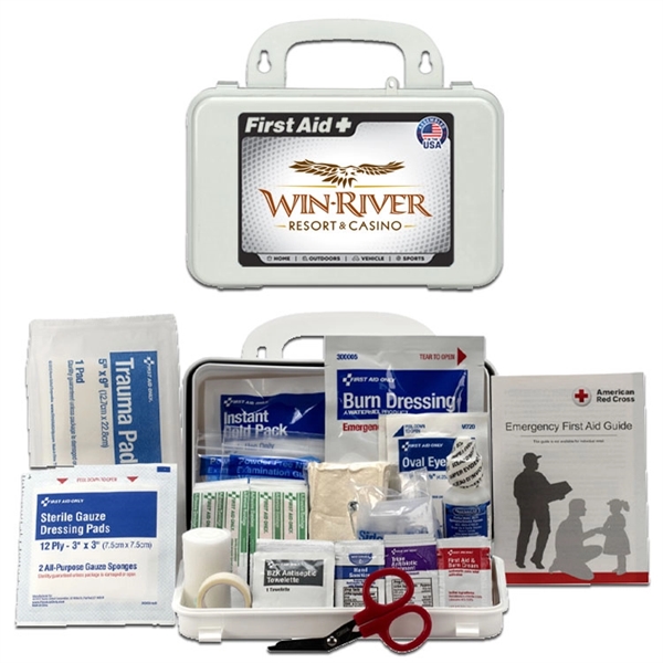 10-person, ANSI compliant first aid kit with plastic case and 76... from ASI 84514 Safety Made