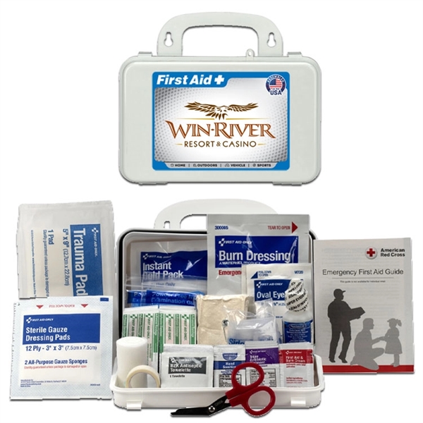 10-person, ANSI compliant first aid kit with plastic case and 76... from ASI 84514 Safety Made