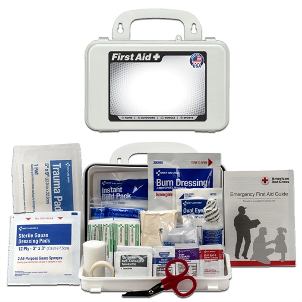 10-person, ANSI compliant first aid kit with plastic case and 76... from ASI 84514 Safety Made
