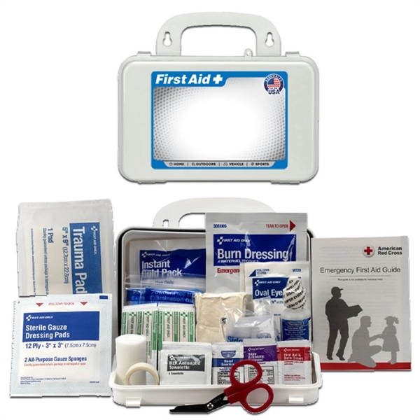 10-person, ANSI compliant first aid kit with plastic case and 76... from ASI 84514 Safety Made