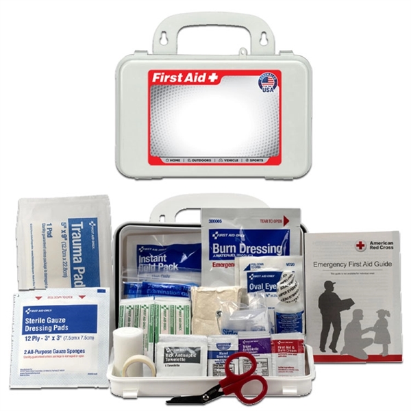 10-person, ANSI compliant first aid kit with plastic case and 76... from ASI 84514 Safety Made