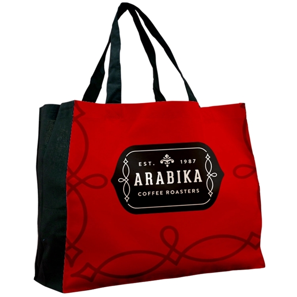 Wide Vibrant Color Cotton Tote, Sublimation (Front & Back), Minimum Quantity:... from ASI 67557 LimeLight Ent / Limelight USA