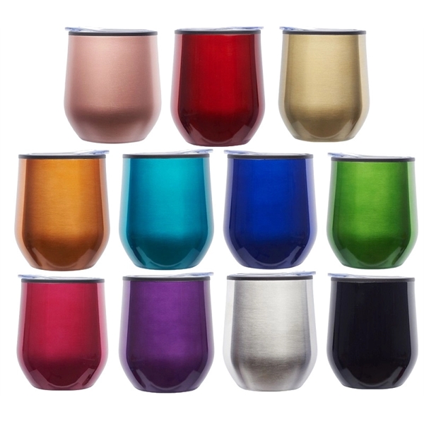 Double-walled stainless-steel tumbler, 12 oz. plus 1c1p silkscreen imprint... from ASI 37218 Athena Promo (tm)