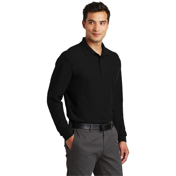 Port Authority Long Sleeve Silk Touch Polo with Pocket.... from ASI 84863 SanMar