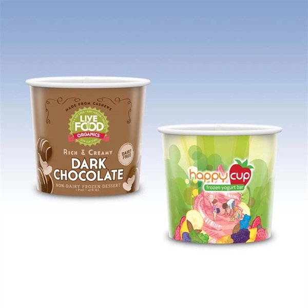 16 oz-Recycled Cold Paper Cups- Paper Container with Hi-Definition Full Color... from ASI 49716 Digispec & CounterPoint