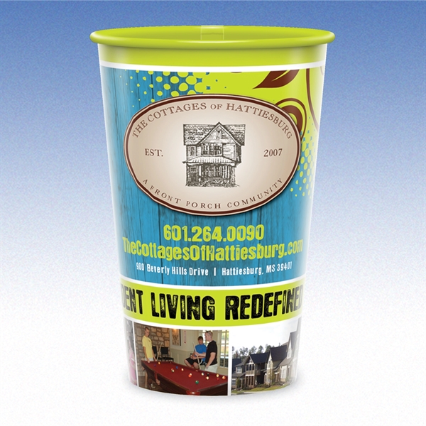 22 oz-Reusable Clear Plastic Cup-Hi-Definition Full-Color, Top-Shelf Dishwasher Safe, Made in... from ASI 49716 Digispec & CounterPoint