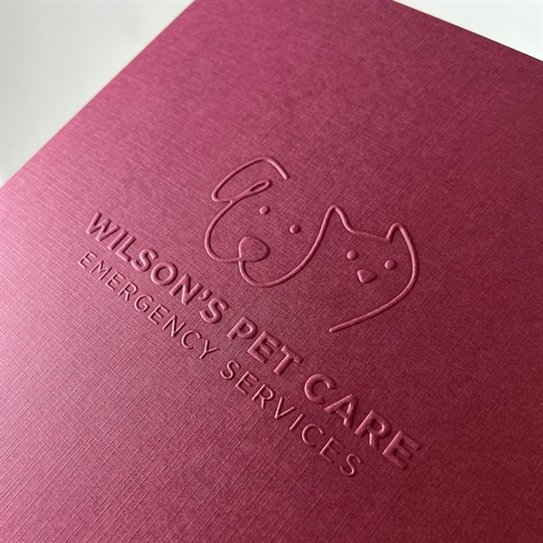 Group D Premium Linen blind embossed with standard business card slots.... from ASI 32050 Admore / Admore®