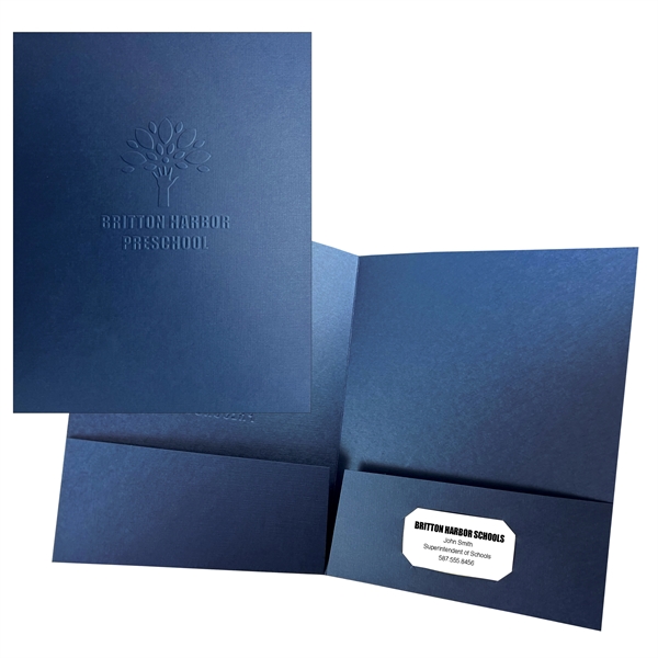 Group D Premium Linen blind embossed with standard business card slots.... from ASI 32050 Admore / Admore®