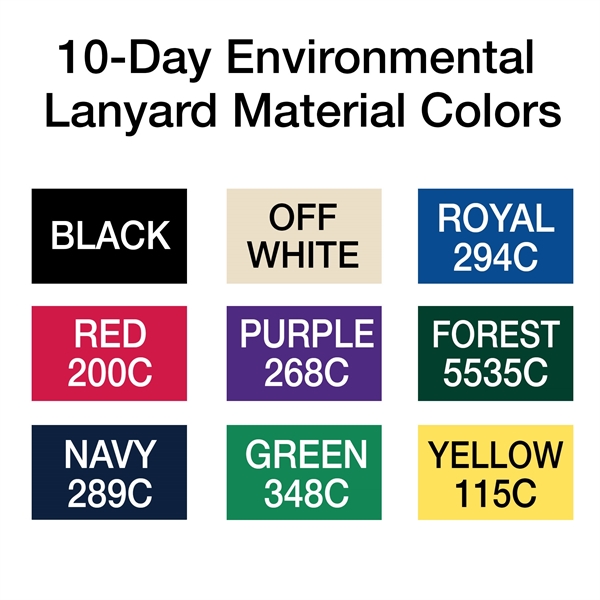 Sustainable custom silkscreen lanyards are strong and durable, yet comfortable enough... from ASI 79898 Promovision / PROMOVISION