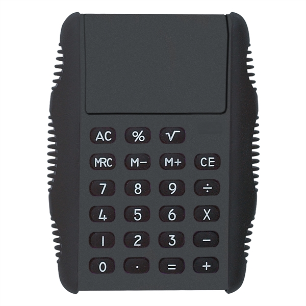 Flip calculator with soft touch keys and side grips for ultimate... from ASI 61125 Hit Promotional Products / Hit®