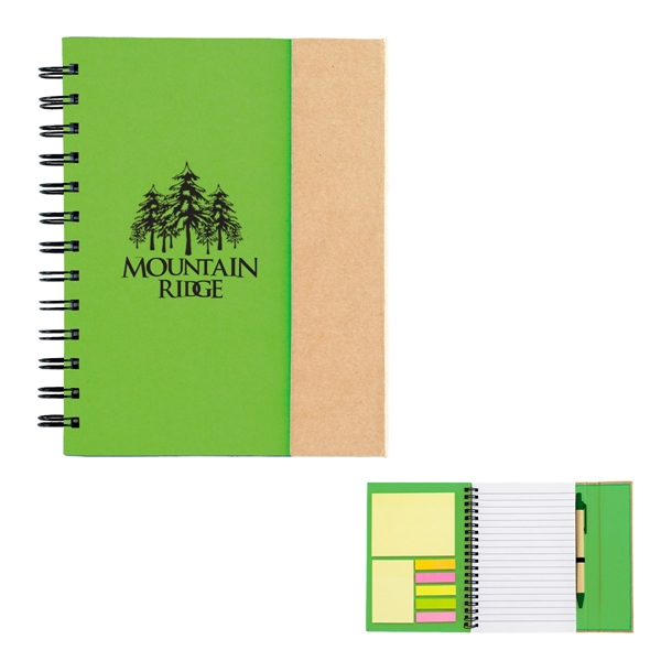 Spiral notebook with sticky notes and flags.... from ASI 61125 Hit Promotional Products / Hit®