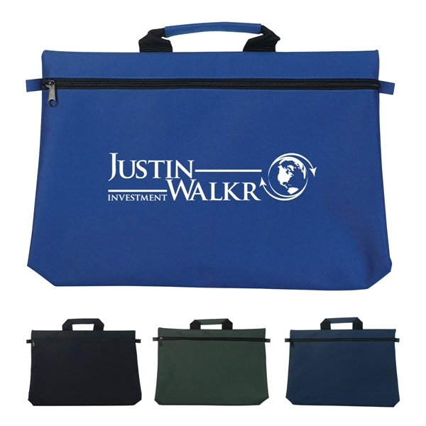 Document bag with padded handle, 600 denier polyester.... from ASI 61125 Hit Promotional Products / Hit®