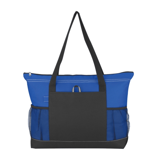 Voyager Tote.  Made Of 600 Denier Polyester.  Top Zippered... from ASI 61125 Hit Promotional Products / Hit®