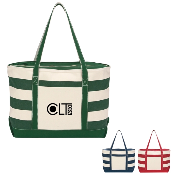 Cotton Canvas Nautical Tote.  18 oz. Cotton Canvas.  Front... from ASI 61125 Hit Promotional Products / Hit®
