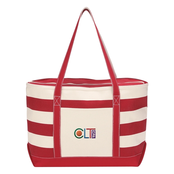 Cotton Canvas Nautical Tote.  18 oz. Cotton Canvas.  Front... from ASI 61125 Hit Promotional Products / Hit®