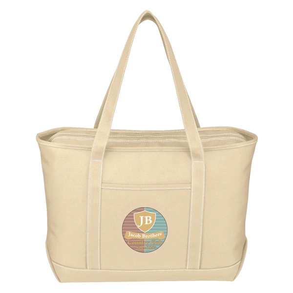 Large Cotton Canvas Yacht Tote.  24 oz. Canvas.  Outside... from ASI 61125 Hit Promotional Products / Hit®