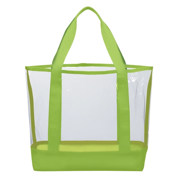 Clear Casual Tote Bag.  Made of PVC and 600 Denier... from ASI 61125 Hit Promotional Products / Hit®