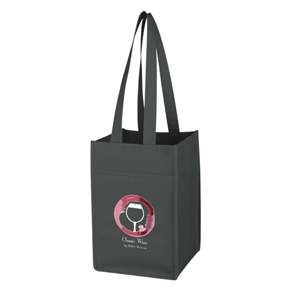 Non-Woven 4 Bottle Wine Tote.  Made of 80 Gram Non-Woven,... from ASI 61125 Hit Promotional Products / Hit®