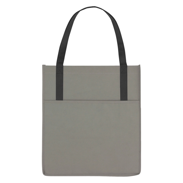 Non-Woven Shopper's Pocket Tote Bag.  Made of 80 Gram Non-Woven,... from ASI 61125 Hit Promotional Products / Hit®
