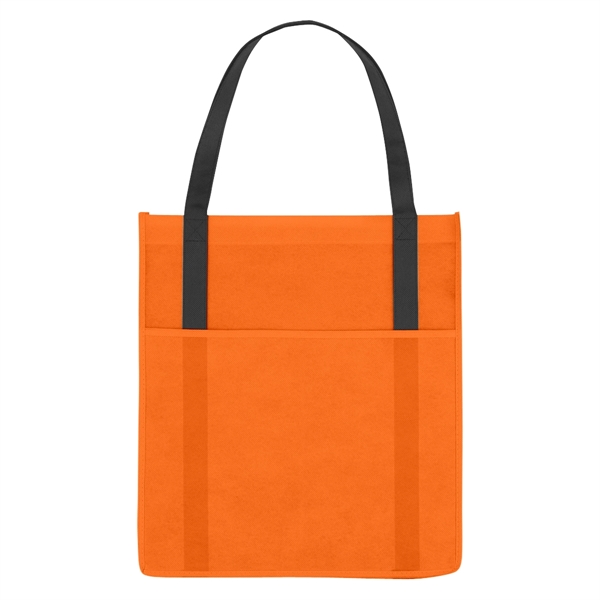 Non-Woven Shopper's Pocket Tote Bag.  Made of 80 Gram Non-Woven,... from ASI 61125 Hit Promotional Products / Hit®