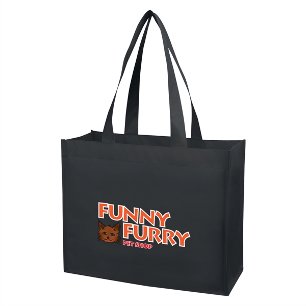 Matte Laminated Non-Woven Shopper Tote.  Made Of 80 Gram Laminated... from ASI 61125 Hit Promotional Products / Hit®