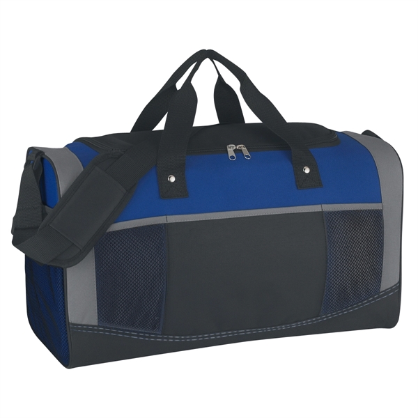 Polyester duffel bag with web carrying handles and adjustable shoulder strap.... from ASI 61125 Hit Promotional Products / Hit®
