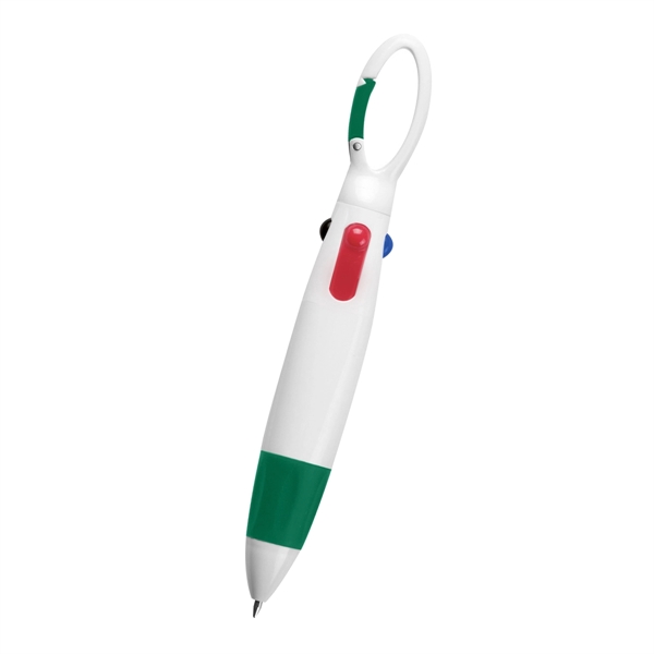 Quatro carabiner pen has 4 ink colors.... from ASI 61125 Hit Promotional Products / Hit®