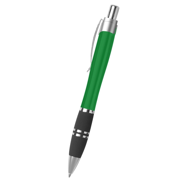 Pen with rubber grip with silver trim.... from ASI 61125 Hit Promotional Products / Hit®