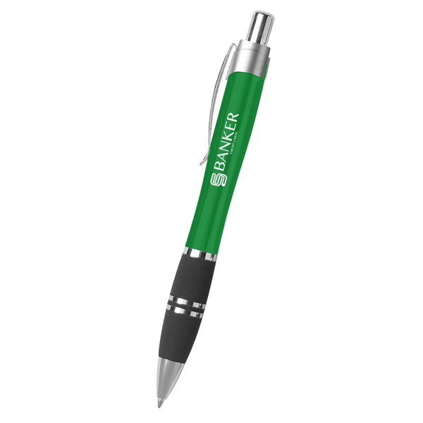 Pen with rubber grip with silver trim.... from ASI 61125 Hit Promotional Products / Hit®