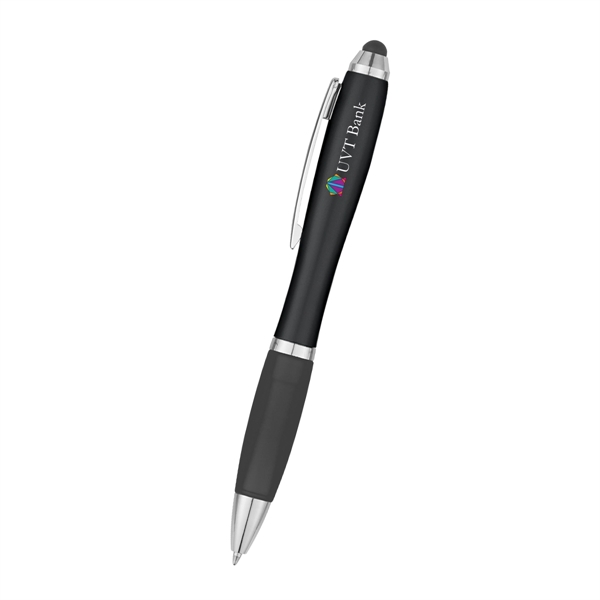 The Satin Stylus pen with stylus has twist action and a... from ASI 61125 Hit Promotional Products / Hit®