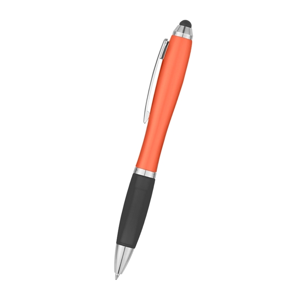 The Satin Stylus pen with stylus has twist action and a... from ASI 61125 Hit Promotional Products / Hit®