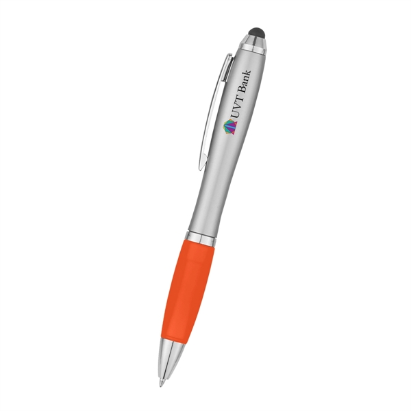 The Satin Stylus pen with stylus has twist action and a... from ASI 61125 Hit Promotional Products / Hit®