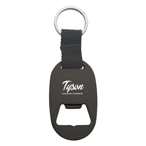 Metal Key Tag with Bottle Opener with Strap And Split Ring.... from ASI 61125 Hit Promotional Products / Hit®