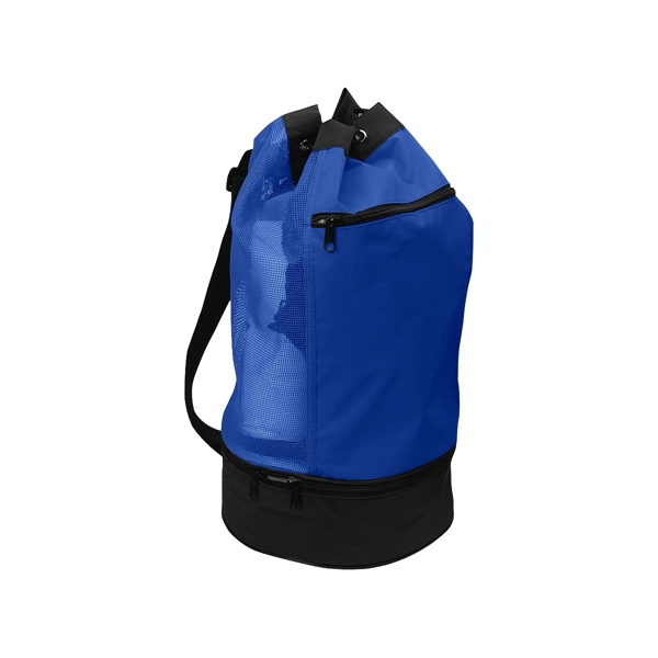 Beach bag with insulated lower compartment and outside front zippered pocket.... from ASI 61125 Hit Promotional Products / Hit®