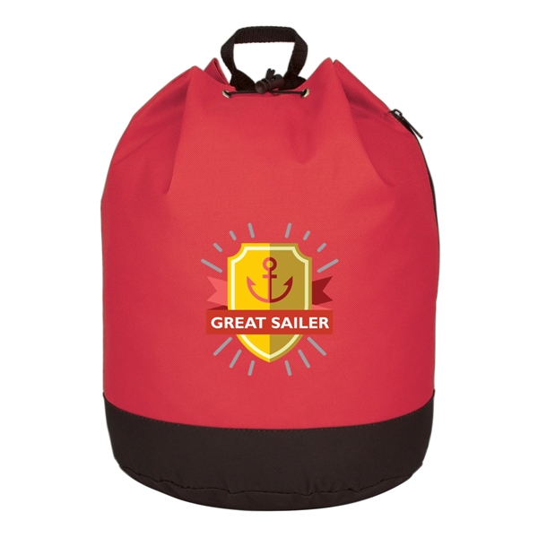 Drawstring tote / backpack with PVC lining and adjustable padded straps.... from ASI 61125 Hit Promotional Products / Hit®