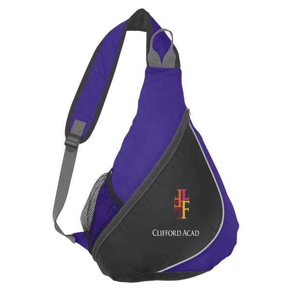 Backpack made of 210 denier polyester and adjustable padded shoulder sling.... from ASI 61125 Hit Promotional Products / Hit®